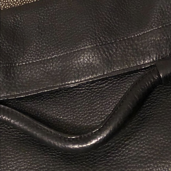 FOLEY AND CORRINA BLACK LEATHER CROSSBODY BAG, corner hardware, great shape - Picture 12 of 12